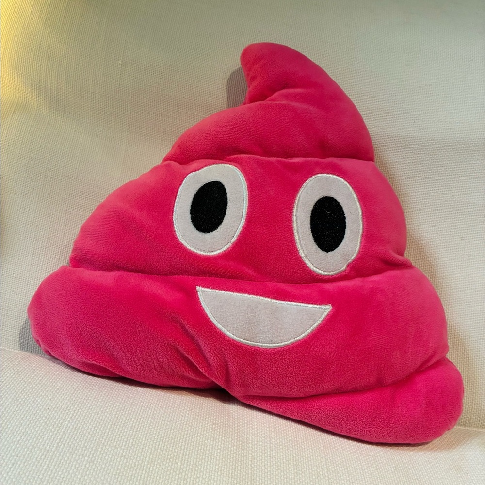💩 Pink Poop Emoji Plush Pillow 13” – The Cutest Reminder to Stay Happy! 💕